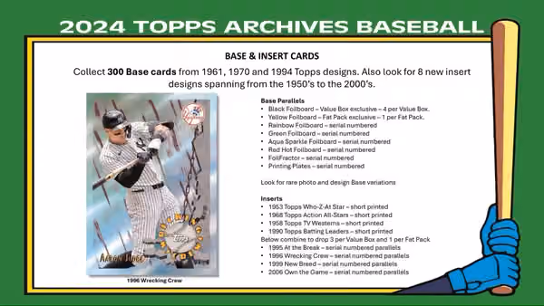 2024 Topps Archives Baseball MLB Blaster Box view 3