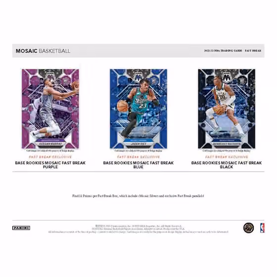 2022/23 Panini Mosaic Basketball NBA Fast Break Pack view 3