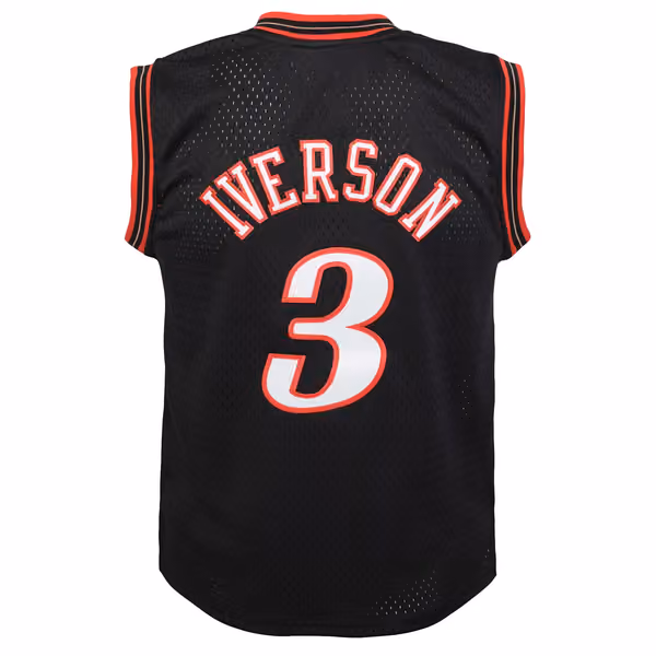 Allen Iverson #3 Philadelphia 76ers 2000-01 Youth Swingman NBA Jersey (YOUTH) view 3