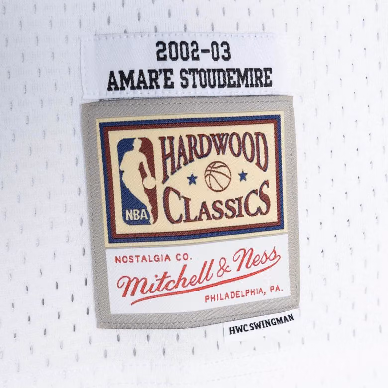 Amar'e Stoudemire #32 Phoenix Suns 2002-03 Mitchell & Ness Swingman NBA Jersey White view 3