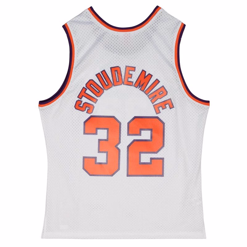 Amar'e Stoudemire #32 Phoenix Suns 2002-03 Mitchell & Ness Swingman NBA Jersey White view 2