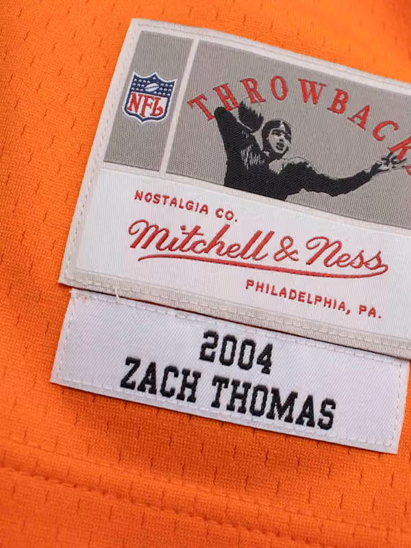 Zach Thomas #54 Miami Dolphins 2004 Legacy Throwback NFL Jersey Orange view 6