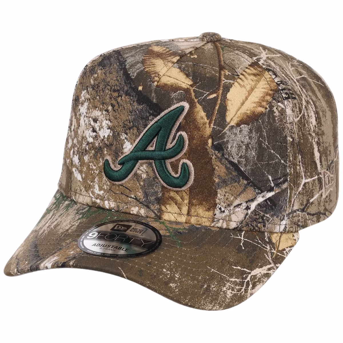 Atlanta Braves MLB Realtree FASHION CORE New Era 9FORTY A-Frame detail view