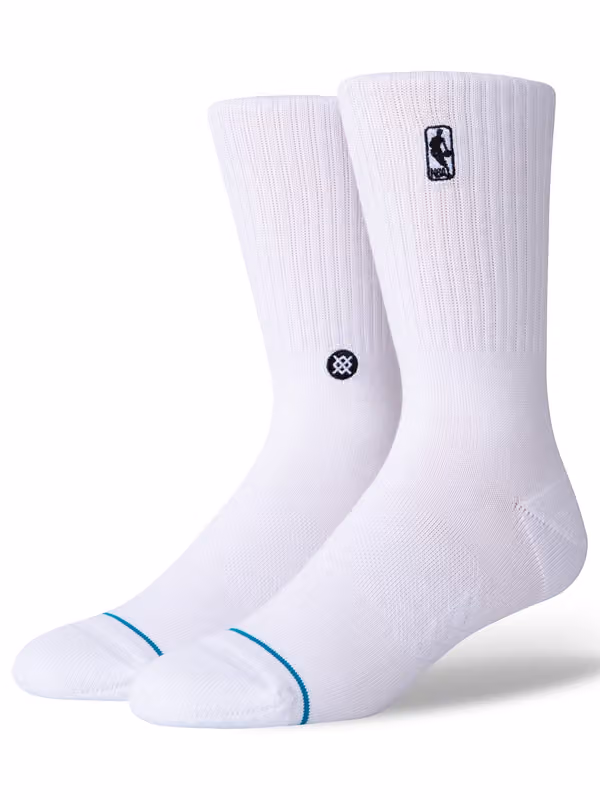 NBA Logoman Crew Socks White view 1