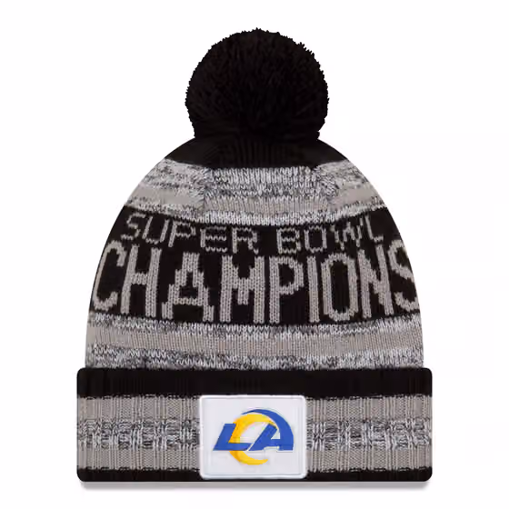 Los Angeles Rams Super Bowl LVI Champions Parade New Era NFL Knit Hat product photo
