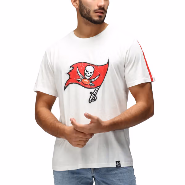 Tampa Bay Buccaneers Recovered Ecru Slub NFL T-Shirt Cream view 3