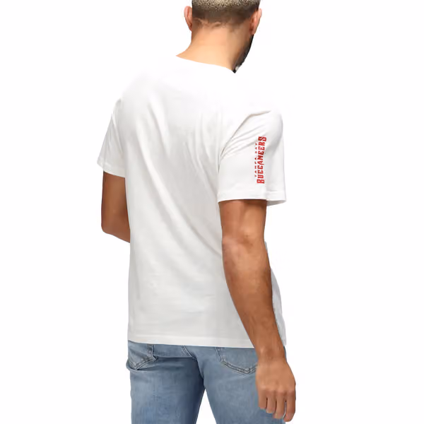 Tampa Bay Buccaneers Recovered Ecru Slub NFL T-Shirt Cream view 4
