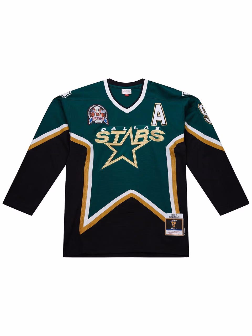 Mike Modano #9 Dallas Stars 1998-99 Premium Power Play NHL Jersey Green view 1