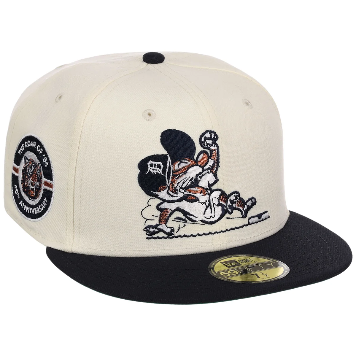 Detroit Tigers Friday Flux New Era 59FIFTY (Chrome/Navy) front view