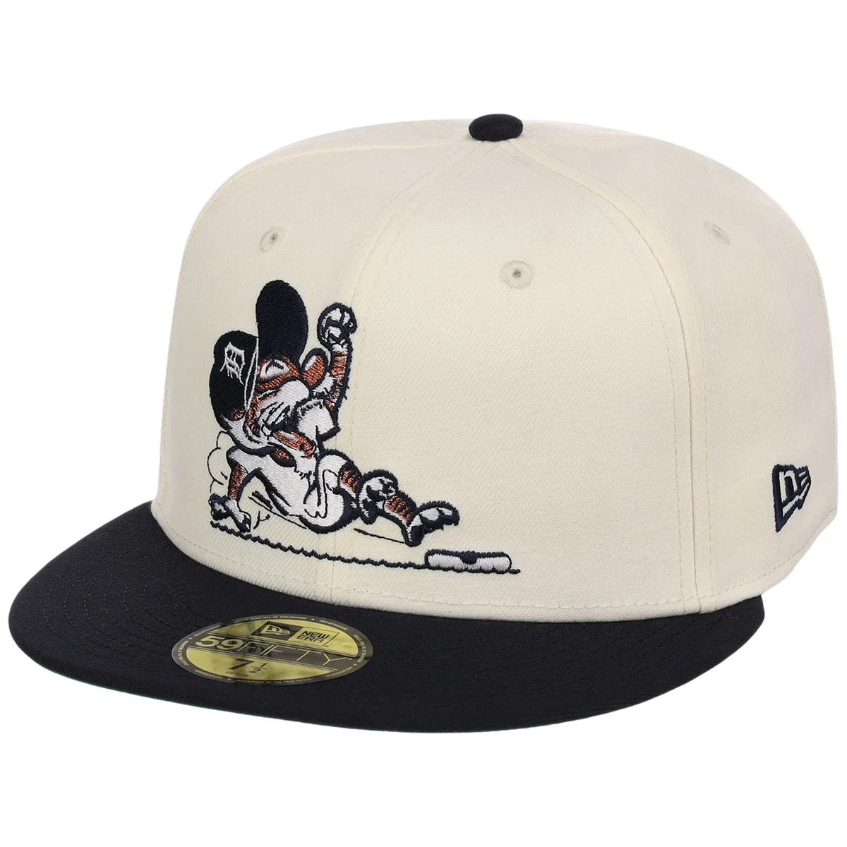 Detroit Tigers Friday Flux New Era 59FIFTY (Chrome/Navy) detail view