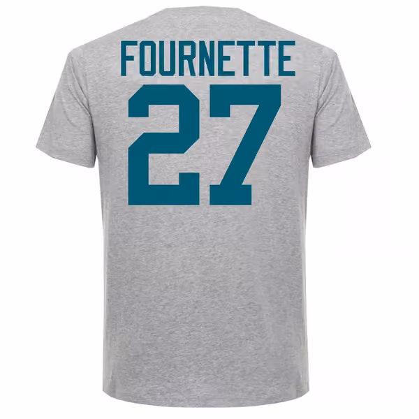 Leonard Fournette #27 Jacksonville Jaguars Silhouette NFL T-Shirt view 2