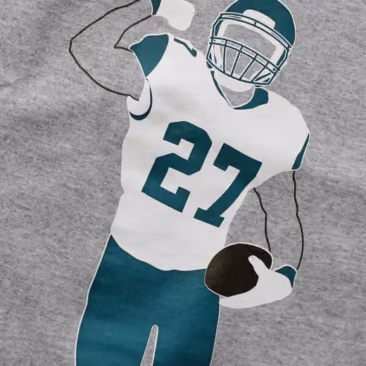Leonard Fournette #27 Jacksonville Jaguars Silhouette NFL T-Shirt view 3
