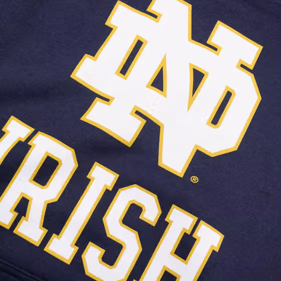 Notre Dame Fighting Irish Primary Logo NCAA Hoodie Navy view 3