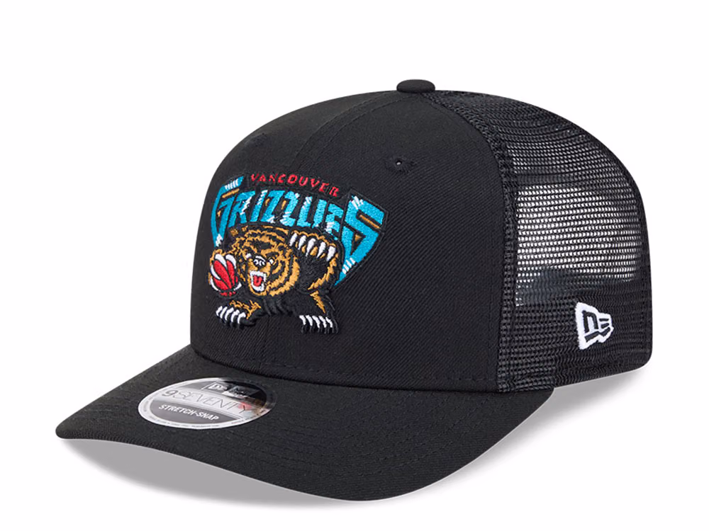 New Era Vancouver Grizzlies HWC Edition 9Seventy Trucker Snapback Hat front