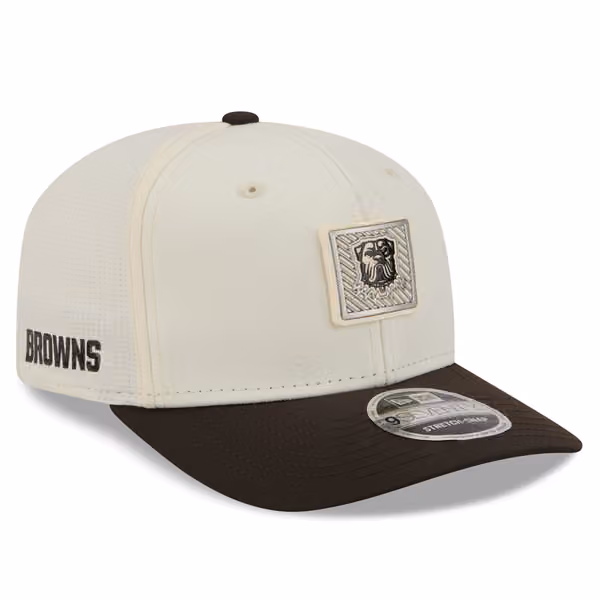 Cleveland Browns "DOG" 2026 NFL Training Camp 9SEVENTY Stretch-Snap Cap Cream/Brown product photo