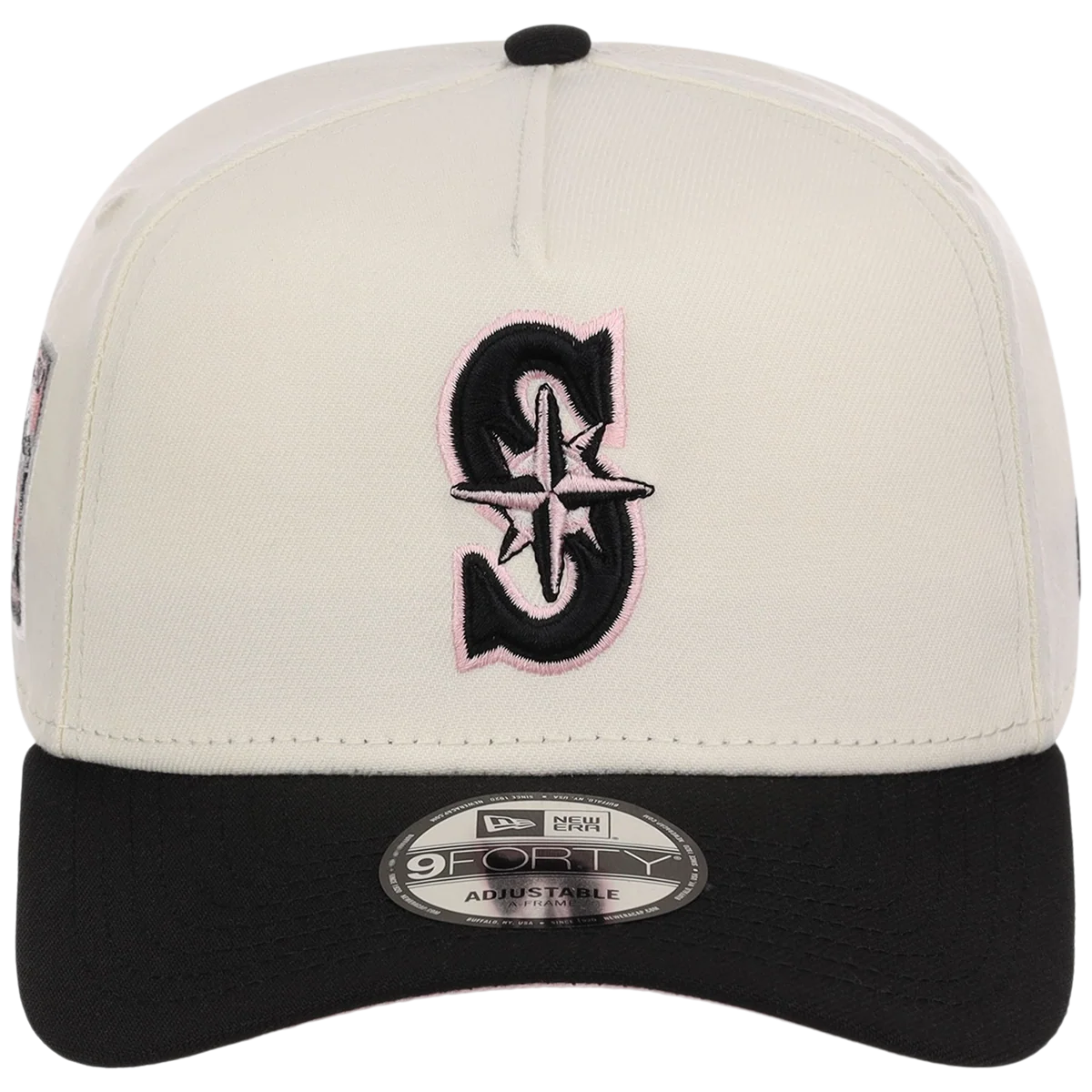Seattle Mariners MLB Chrome Blinky New Era 9FORTY A-Frame detail view