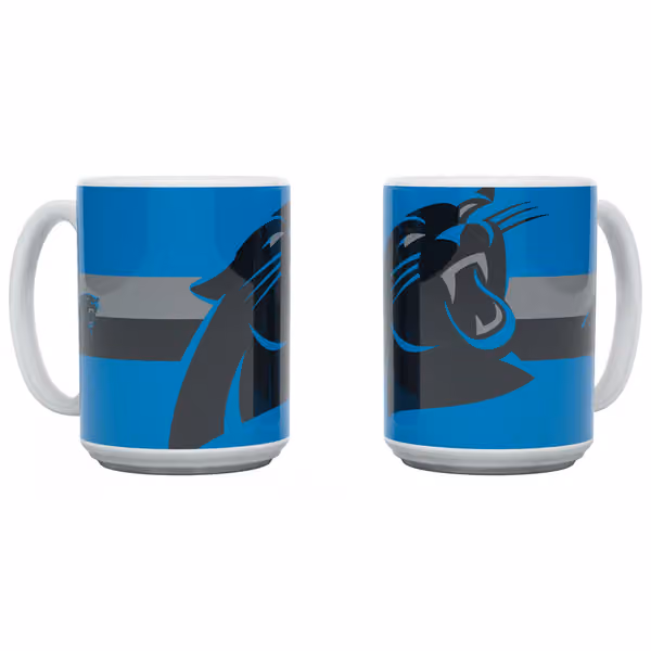 Carolina Panthers Triple Logo Jumbo NFL Mug (450 ml) view 1