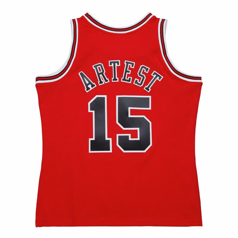 Ron Artest #15 Chicago Bulls 1999-00 Mitchell & Ness Swingman NBA Jersey Red view 2