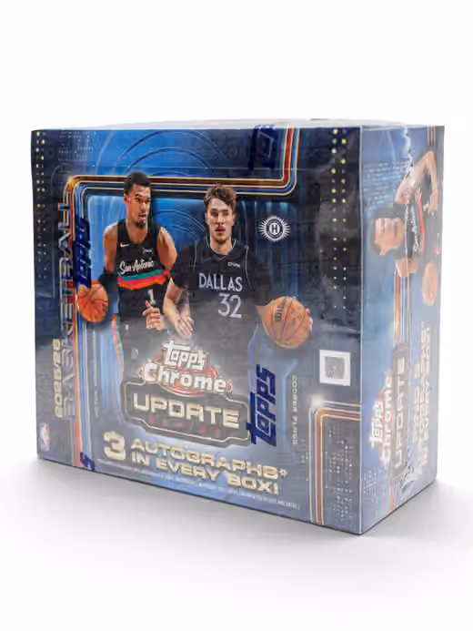 2025/26 Topps Chrome NBA Update Series Basketball Jumbo Hobby Box view 1