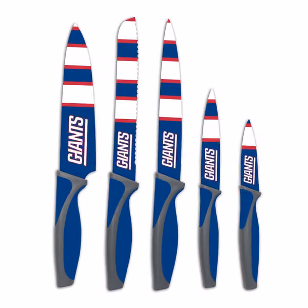 New York Giants NFL 5-Piece Kitchen Knife Set view 2