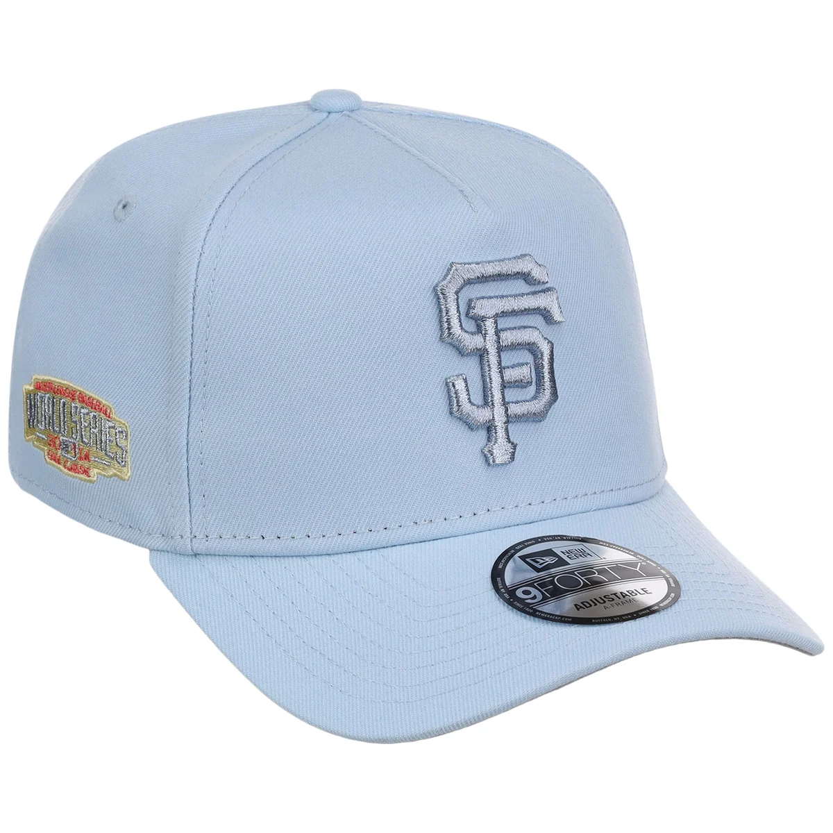 San Francisco Giants MLB Glacial Blue New Era 9FORTY A-Frame front view