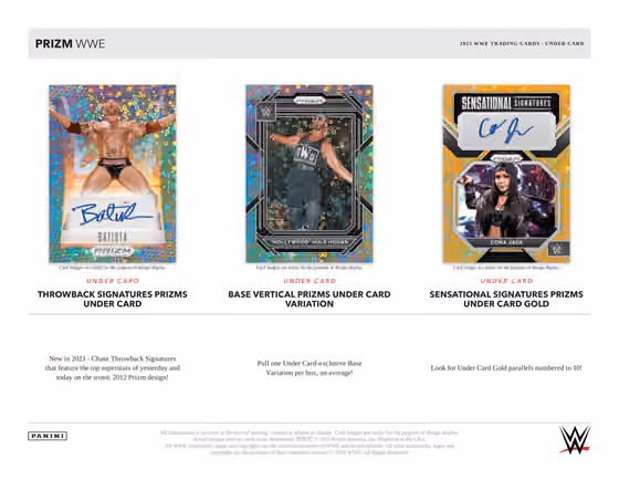 2023 Panini Prizm WWE Wrestling Under Card Box view 4