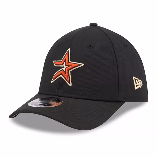 Houston Astros MLB Cooperstown Team Logo 39THIRTY M-Crown Flex Cap Black product photo
