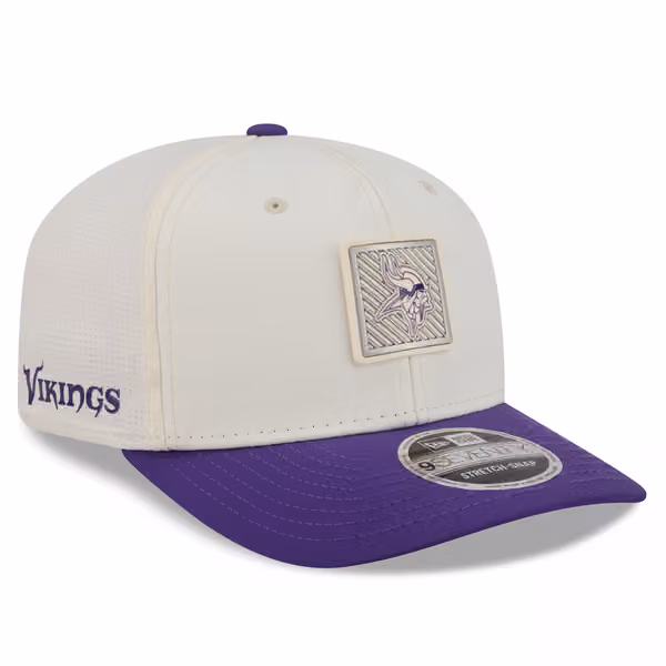 Minnesota Vikings 2026 NFL Training Camp 9SEVENTY Stretch-Snap Cap Cream/Purple product photo