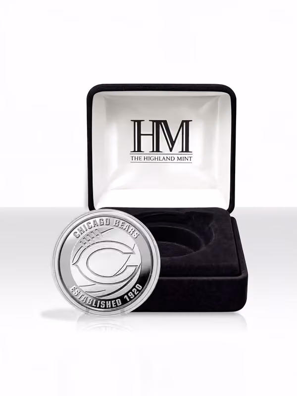 Chicago Bears Silver Plated 2026 NFL Game Flip Coin view 2