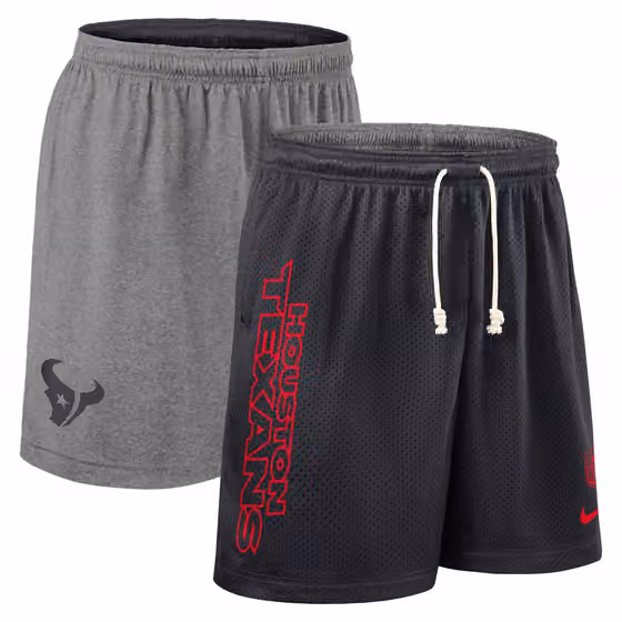 Houston Texans 2025 NFL Sideline Reversible Mesh Nike Dri-FIT Shorts Navy view 1