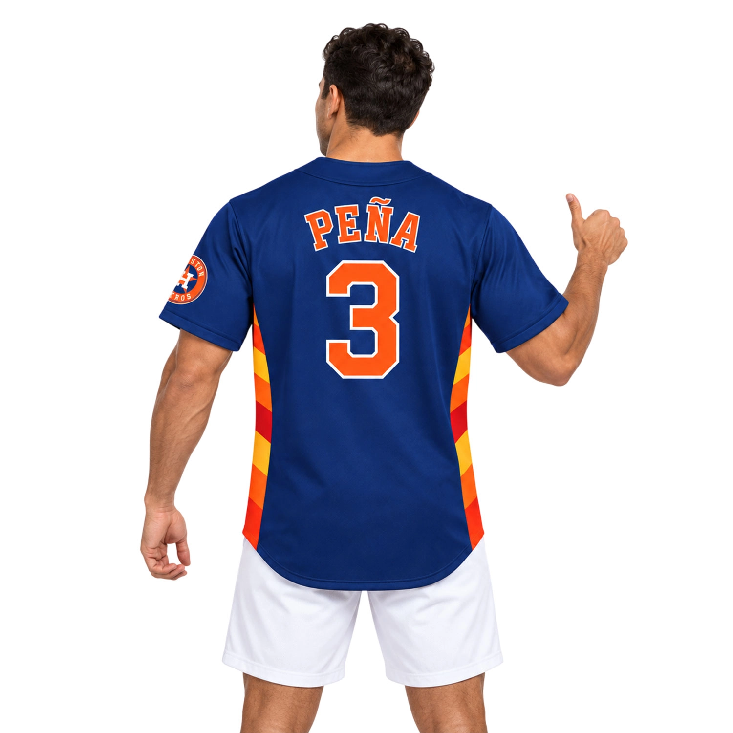 Jeremy Pena Astros Baseball Jersey Bold 2026 Navy Colorblock