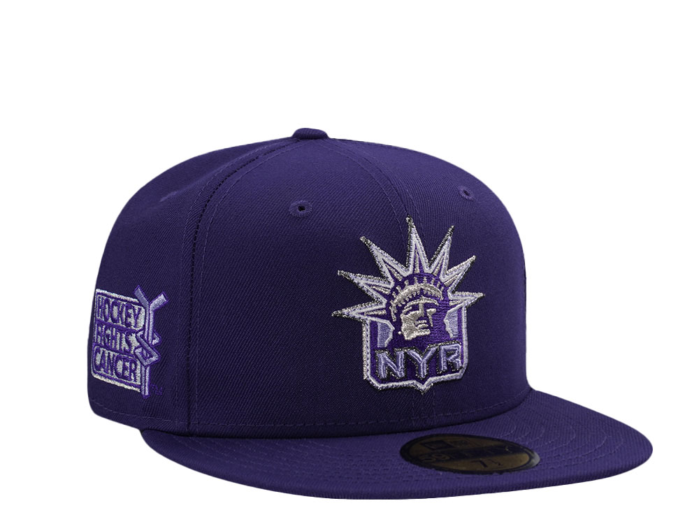 New Era New York Rangers Hockey Fights Cancer Edition 59Fifty Fitted Hat front
