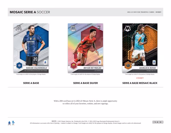2021/22 Panini Mosaic Serie A Soccer Hobby Box view 2