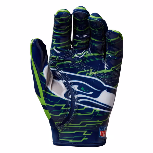 Seattle Seahawks Wilson Stretch-Fit NFL Receivers Gloves view 3