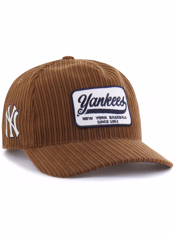 New York Yankees '47 Cord Patch Hitch RF Snapback MLB Cap Brown product photo