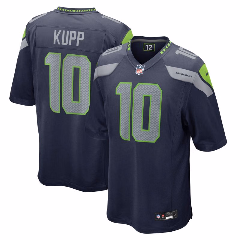 Cooper Kupp #10 Seattle Seahawks Nike Game NFL Jersey Navy view 1