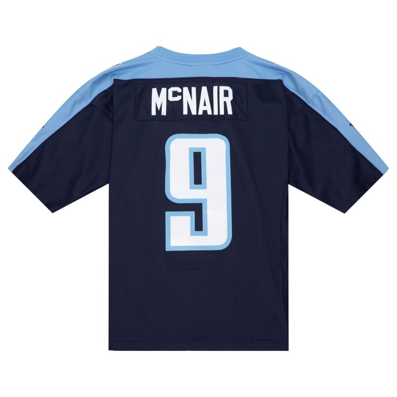 Steve McNair #9 Tennessee Titans 1999 Mitchell & Ness Legacy NFL Jersey Navy view 2