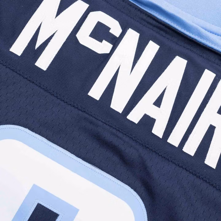 Steve McNair #9 Tennessee Titans 1999 Mitchell & Ness Legacy NFL Jersey Navy view 5