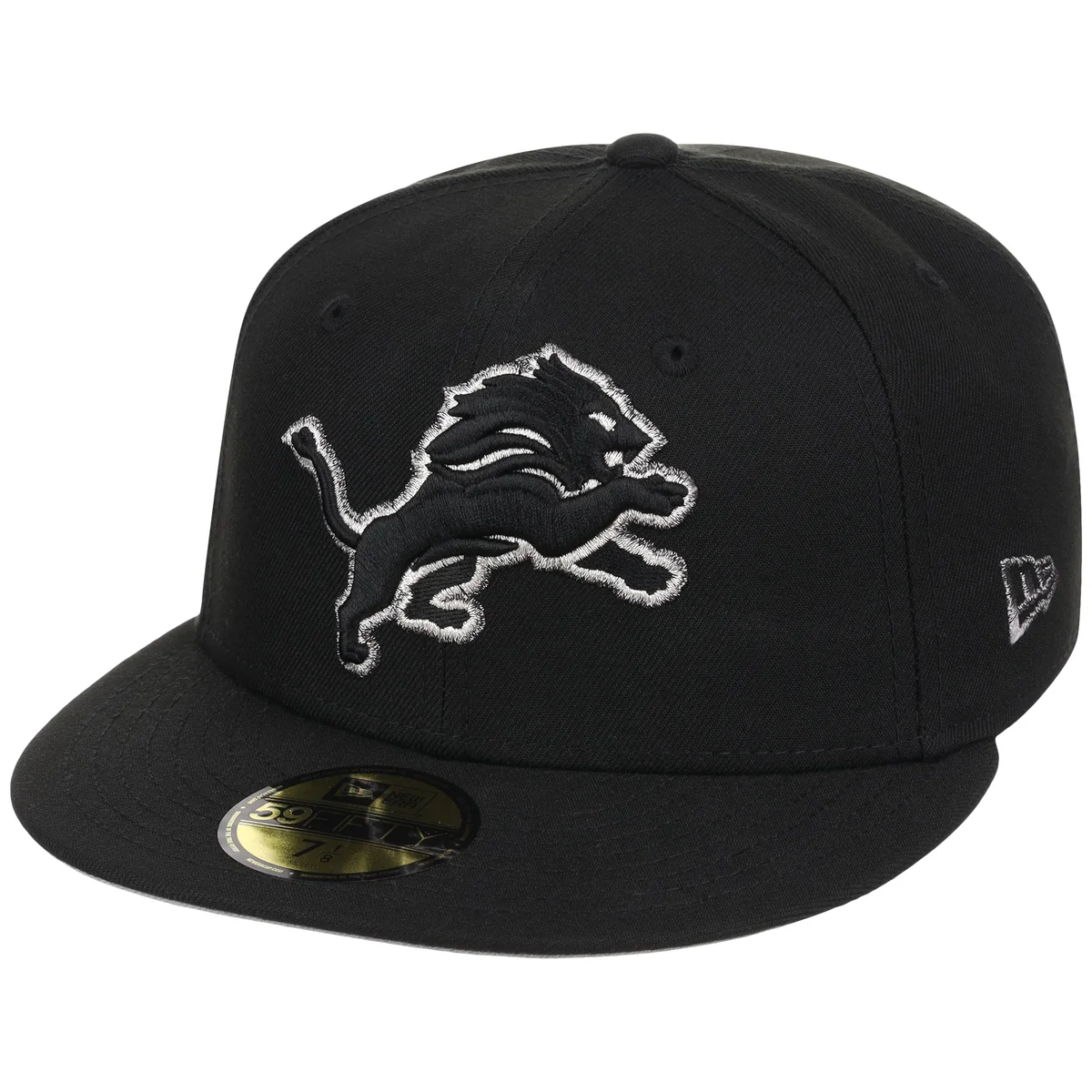 Detroit Lions NFL Liquid Titanium New Era 59FIFTY detail view