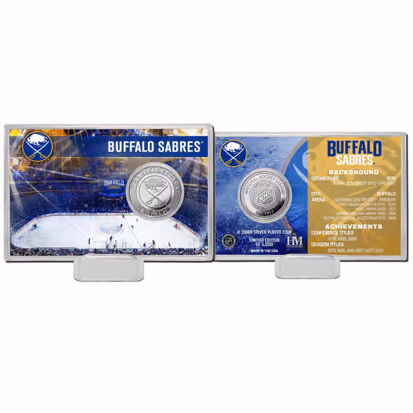 Buffalo Sabres Team History NHL Silver Coin Card view 1