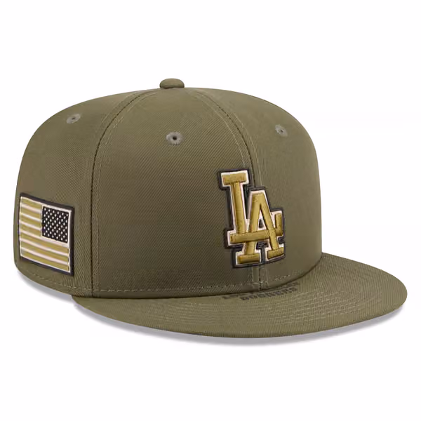Los Angeles Dodgers 2026 MLB Armed Forces Authentic 59FIFTY Fitted Cap Olive product photo