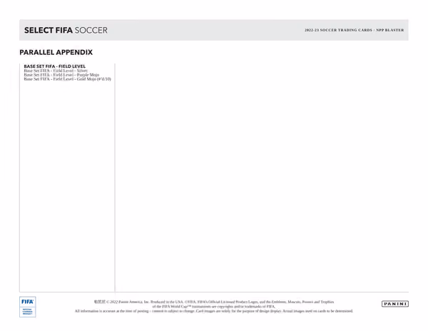 2022/23 Panini Select FIFA Soccer Blaster Box view 6
