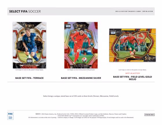 2022/23 Panini Select FIFA Soccer Blaster Box view 3