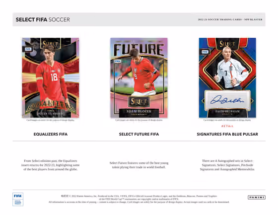 2022/23 Panini Select FIFA Soccer Blaster Box view 4