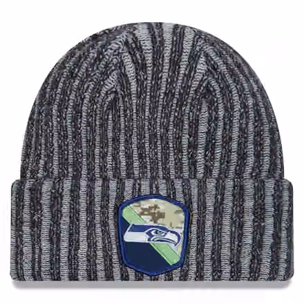 Seattle Seahawks 2023 NFL Salute to Service New Era Knit Hat product photo