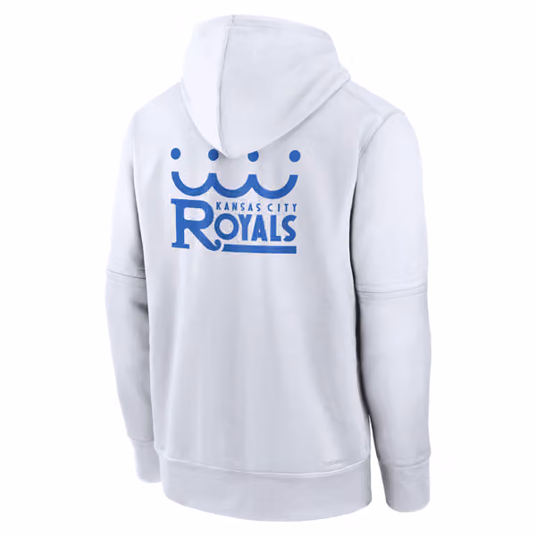 Kansas City Royals City Connect 2026 MLB Authentic Therma Hoodie White view 3