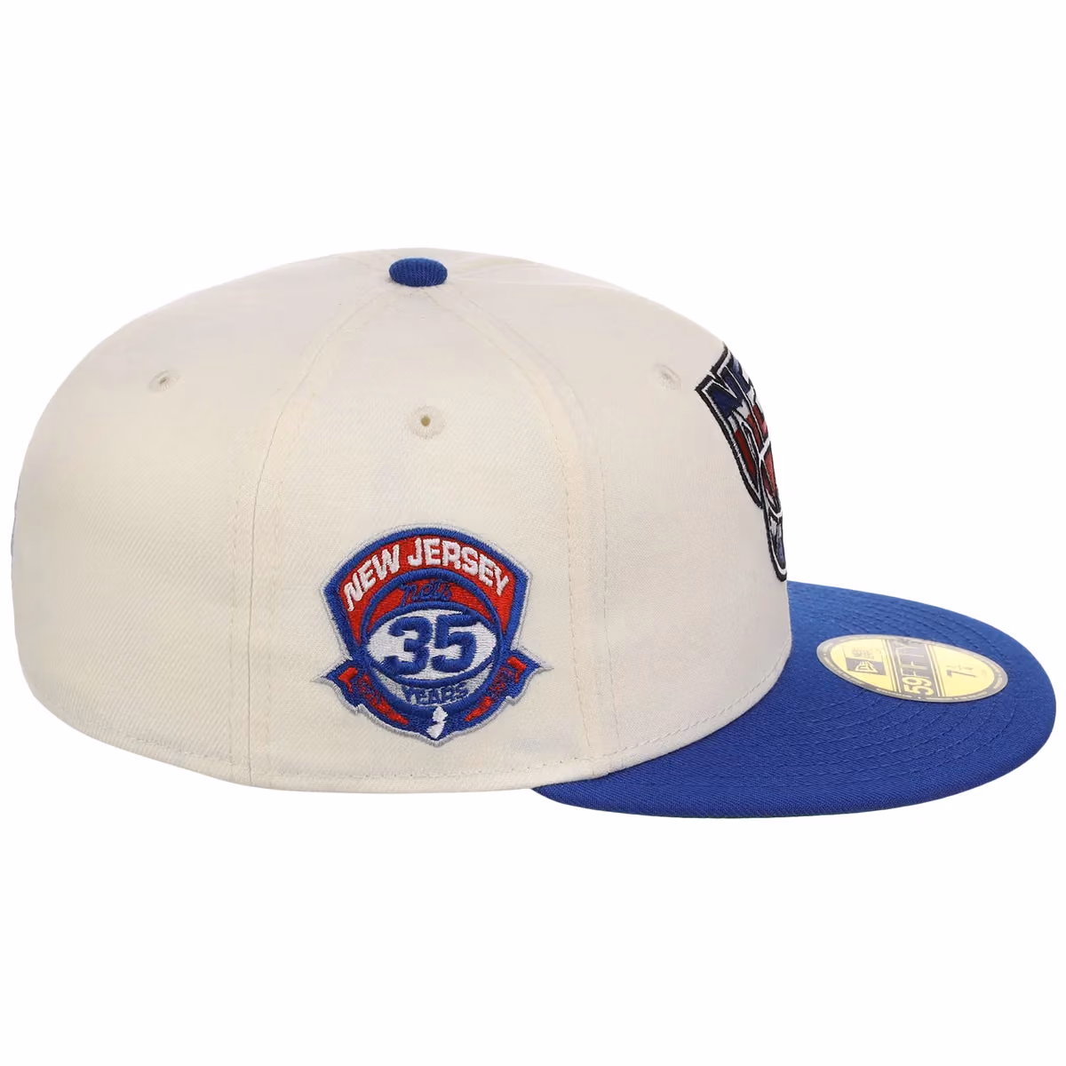New Jersey Nets NBA Chrome OTC New Era 59FIFTY (Chrome/Royal) detail view