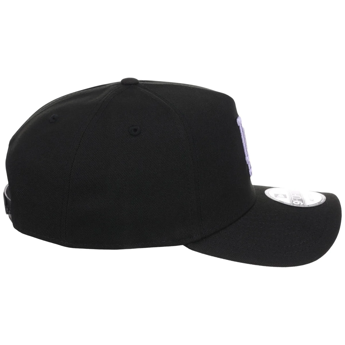 Los Angeles Dodgers MLB Black x Lavender FASHION CORE New Era 9FORTY A-Frame detail view