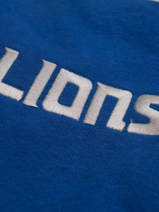 Detroit Lions Letterman Hooded NFL Jacket Blue view 4