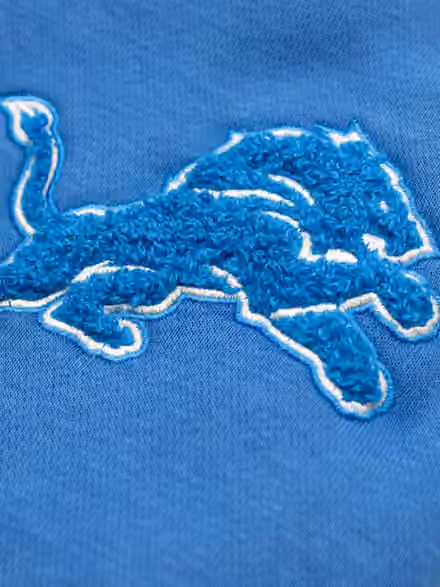 Detroit Lions Letterman Hooded NFL Jacket Blue view 3